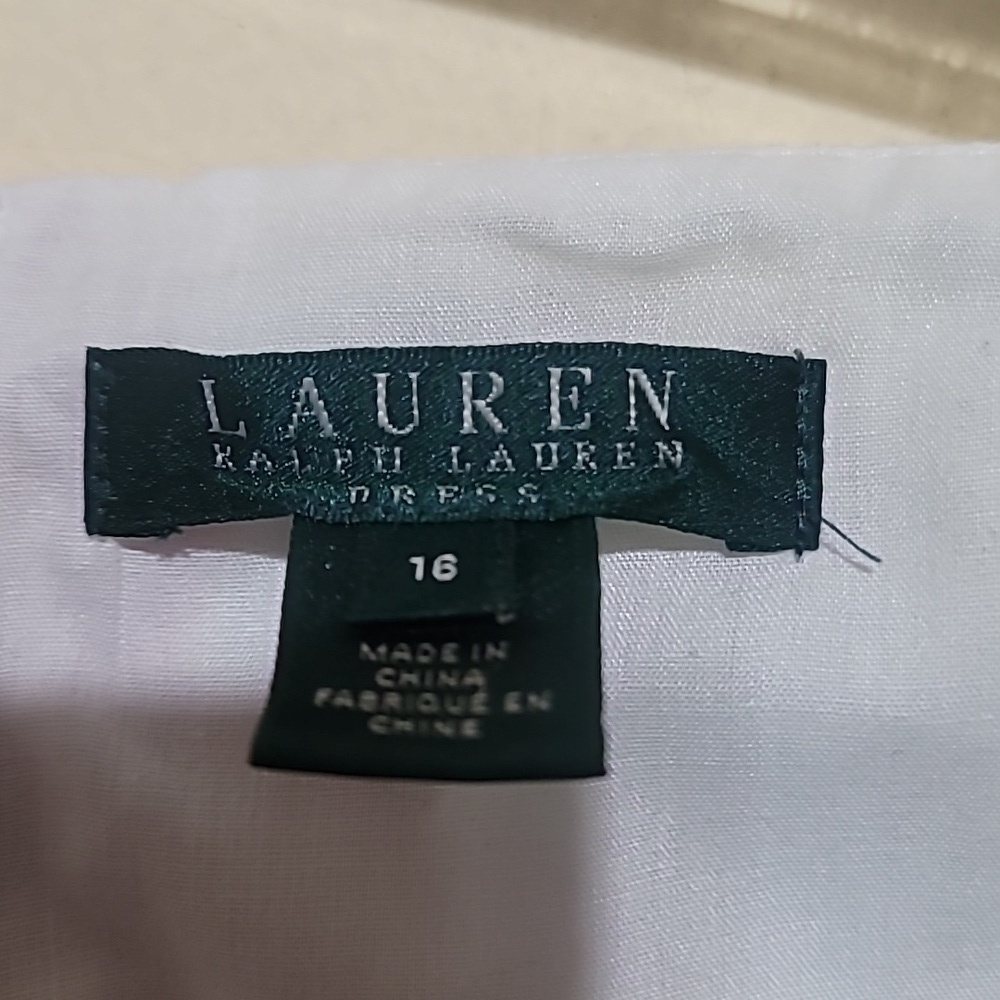 Ralph Lauren Floral Sleeveless Fit and Flare Dress Size 16 - Picture 6 of 7